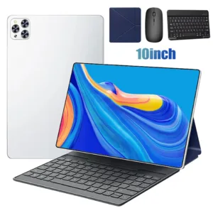 【Back to school】10,1 Zoll Android Tablet mit Tastatur & Schutzhülle - Leistungsstarkes Komplettset mit 13MP Kamera - Inkl. Stylus & 5000mAh Akku